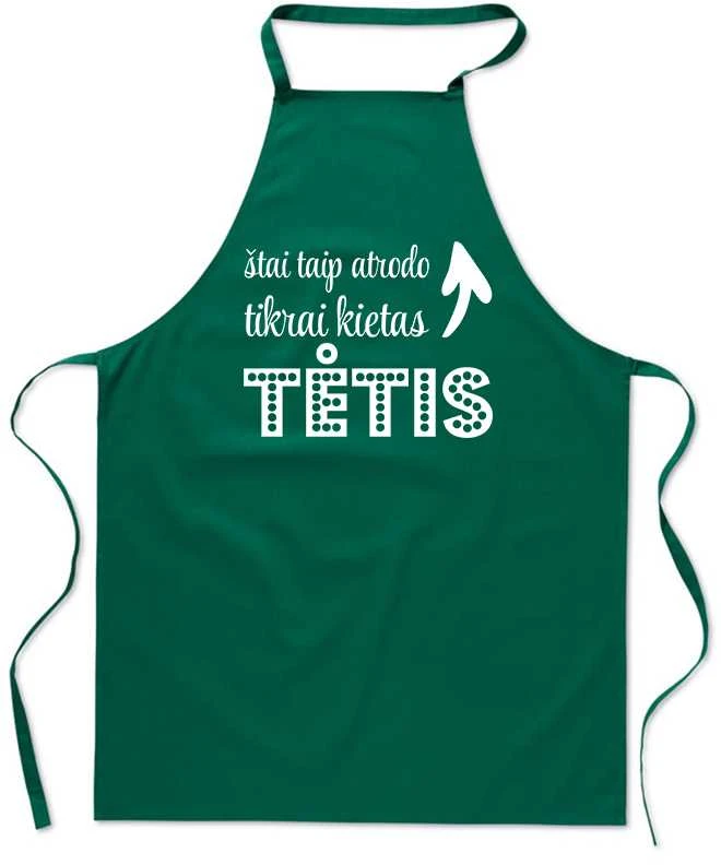 Medvilninė prijuostė "Taip atrodo kietas TĖTIS"
