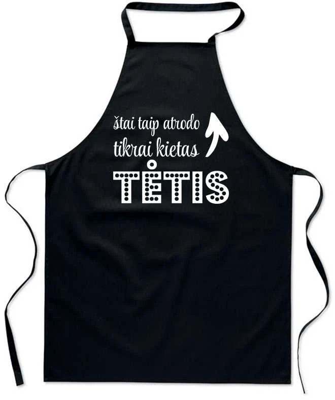 Medvilninė prijuostė "Taip atrodo kietas TĖTIS"