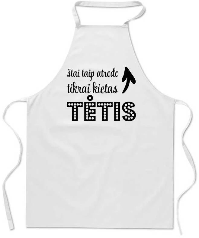 Medvilninė prijuostė "Taip atrodo kietas TĖTIS"