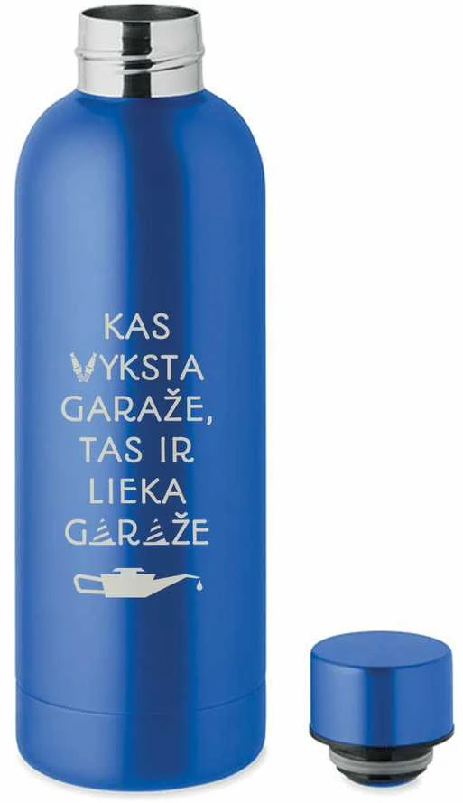 Metalinė termo gertuvė "Lieka garaže" (500ml)