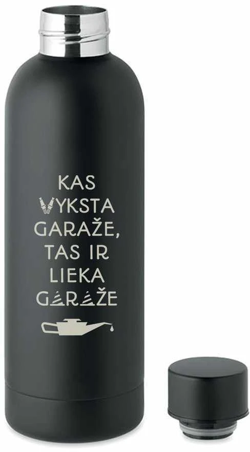 Metalinė termo gertuvė "Lieka garaže" (500ml)