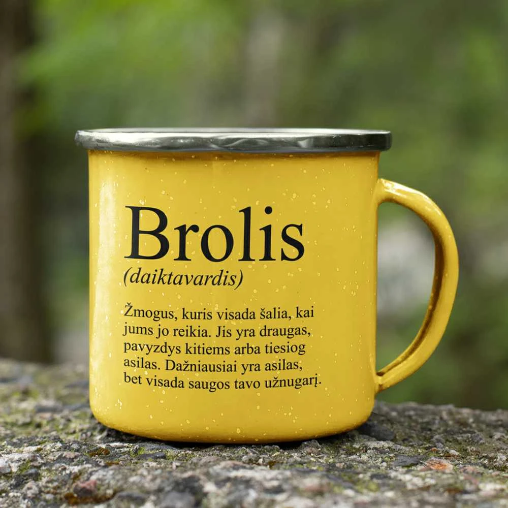 Metalinis puodelis "Brolis"