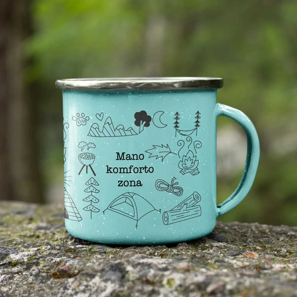 Metalinis puodelis "Mano komforto zona"