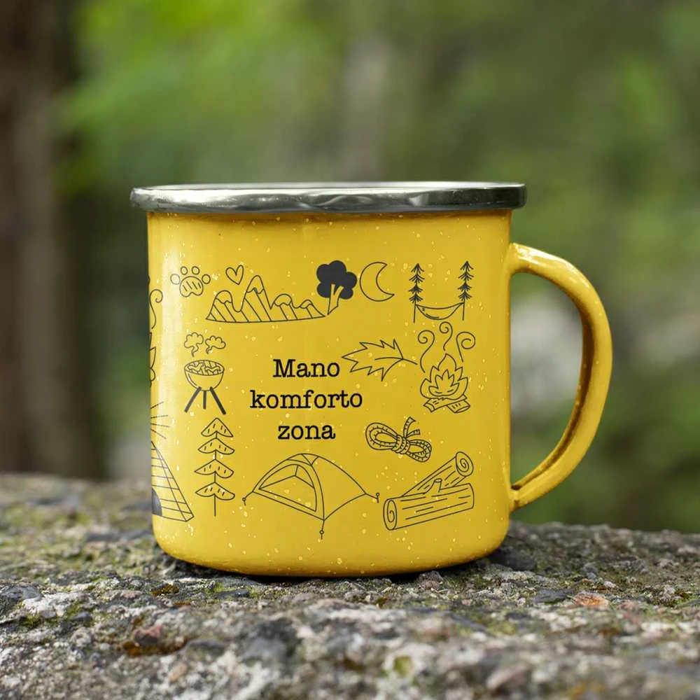 Metalinis puodelis "Mano komforto zona"
