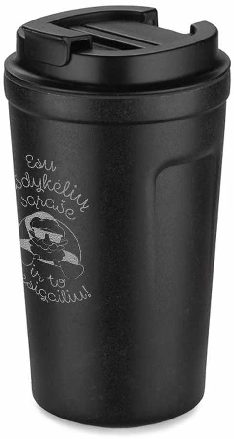 Metalinis termopuodelis "Esu išdykėlių sąraše ir to nesigailiu" (400ml)