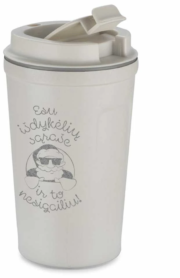 Metalinis termopuodelis "Esu išdykėlių sąraše ir to nesigailiu" (400ml)