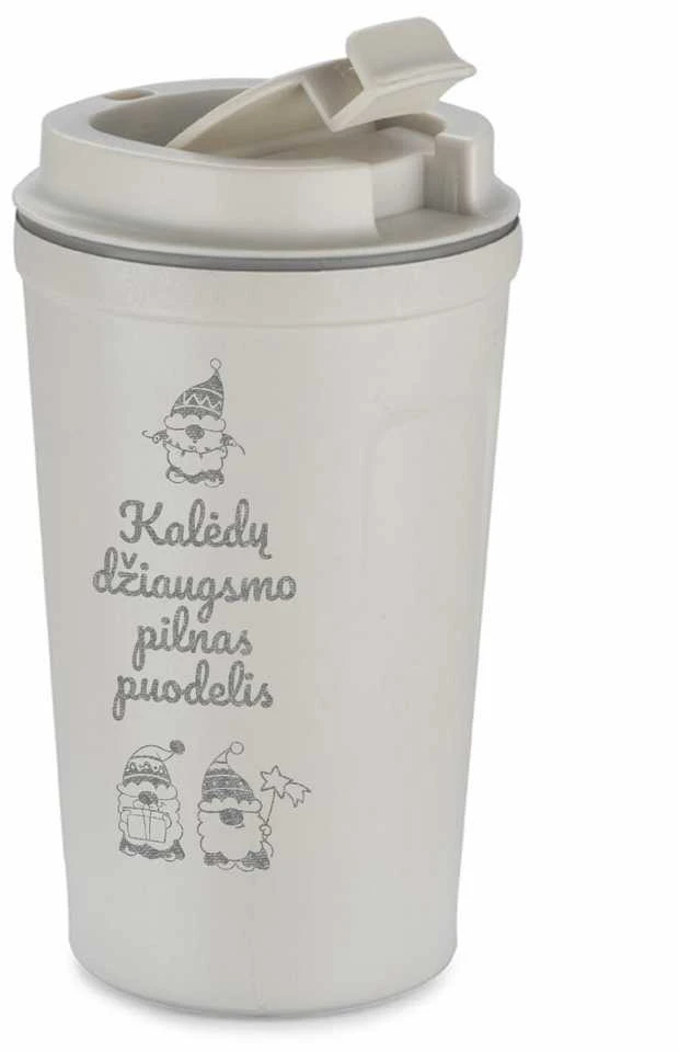 Metalinis termopuodelis "Kalėdų džiaugsmo pilnas puodelis" (400ml)