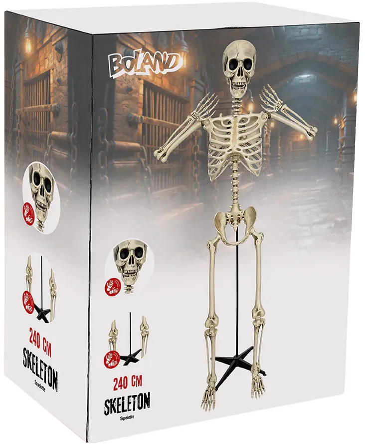 Milžiniška XXL dekoracija „Skeletas“ (240 cm)