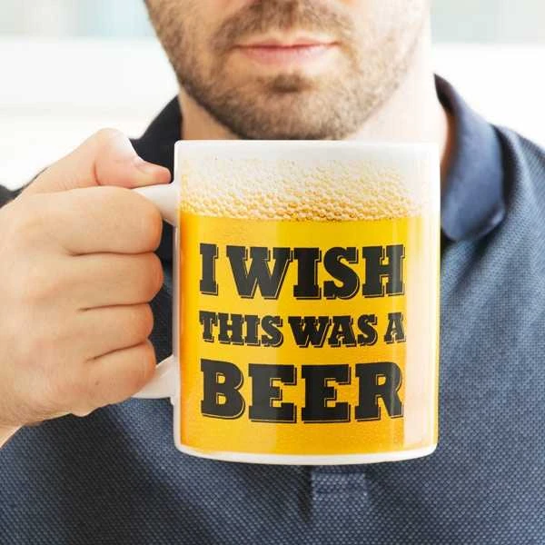 Kemis Milžiniškas puodelis "I wish this was a beer"