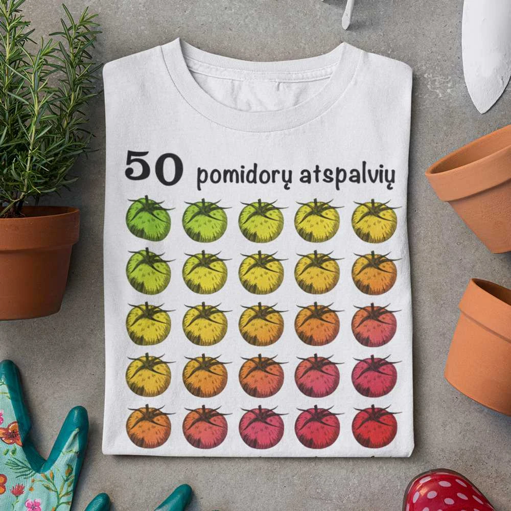 Moteriški marškinėliai "50 pomidorų atspalvių"