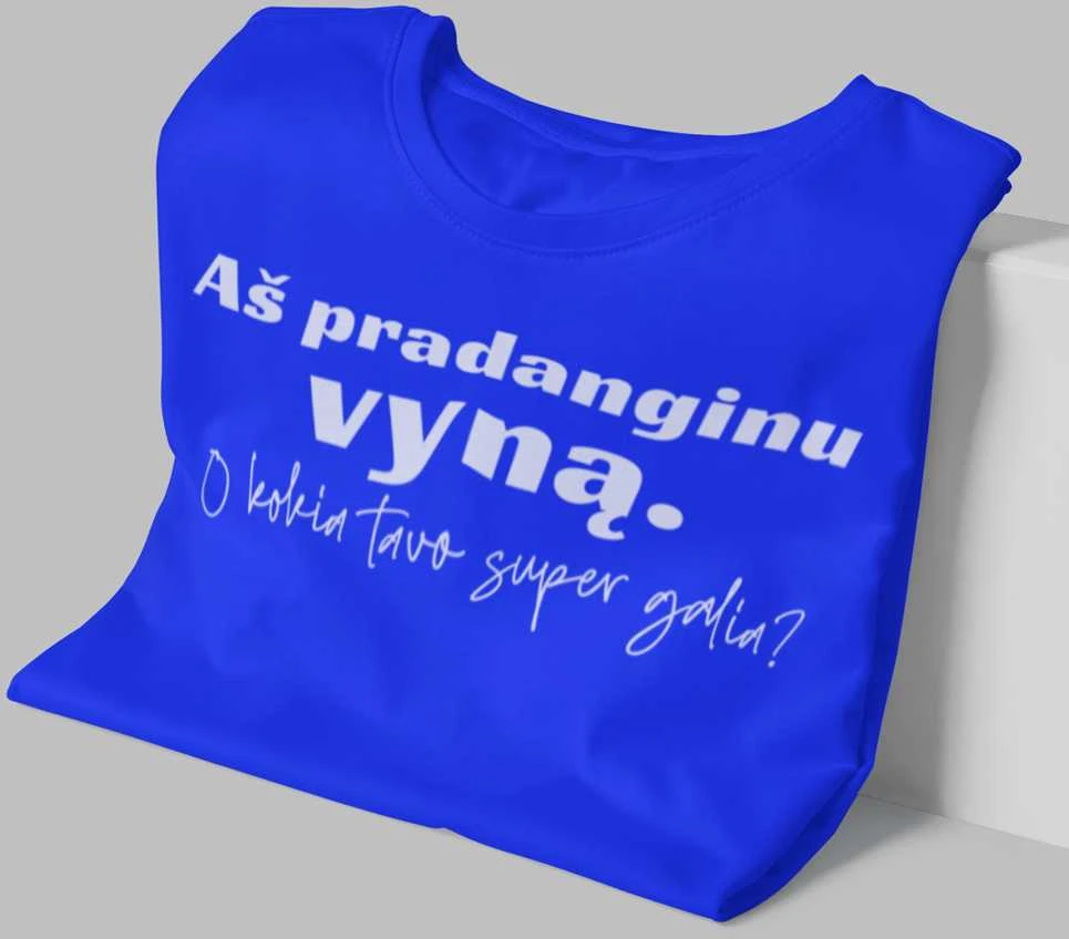 Moteriški marškinėliai "Aš pradanginu vyną"