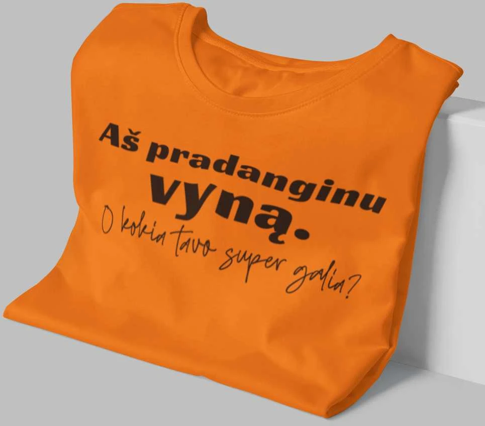 Moteriški marškinėliai "Aš pradanginu vyną"