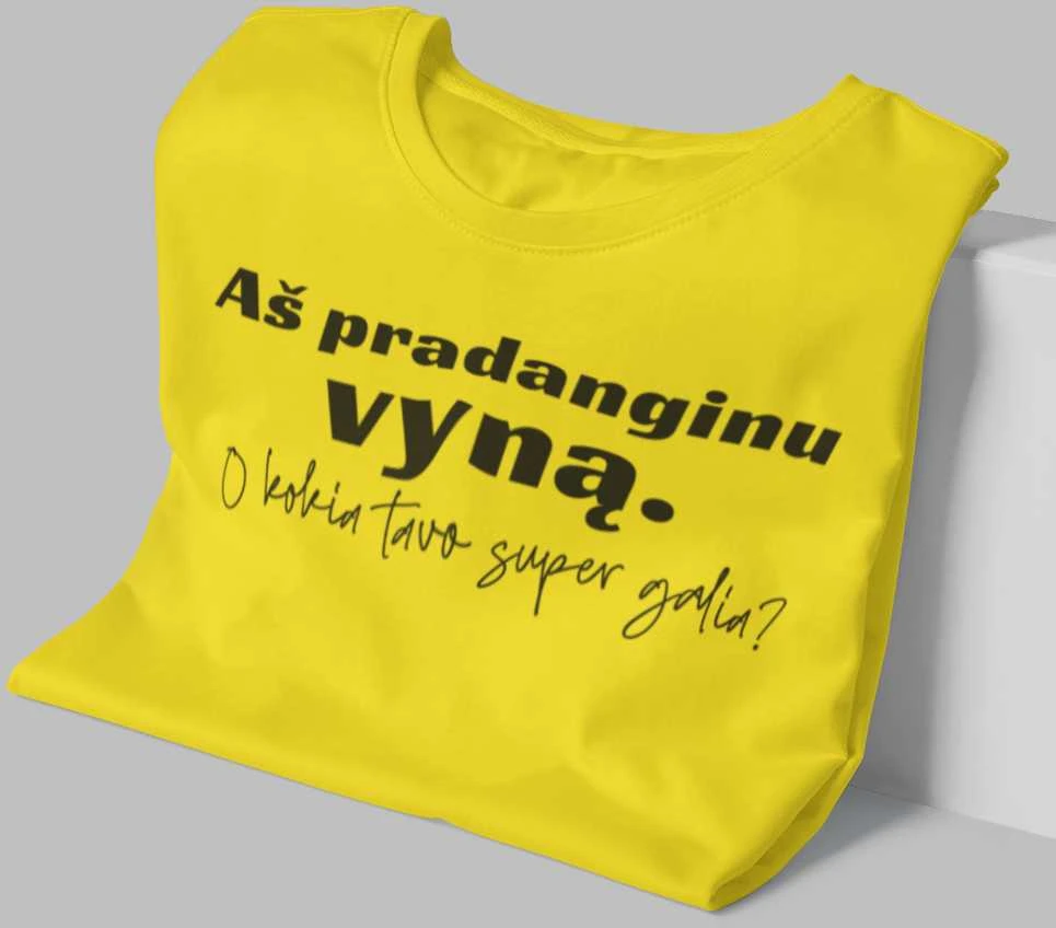 Moteriški marškinėliai "Aš pradanginu vyną"