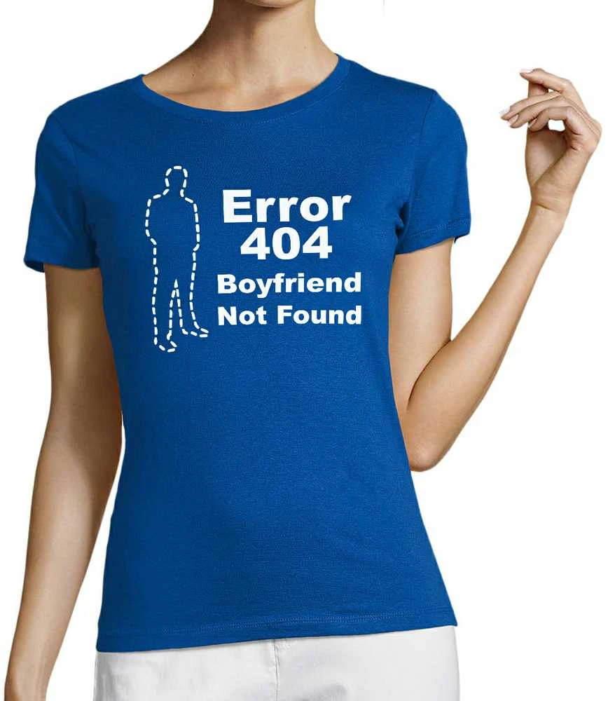 Moteriški marškinėliai "Boyfriend not found"