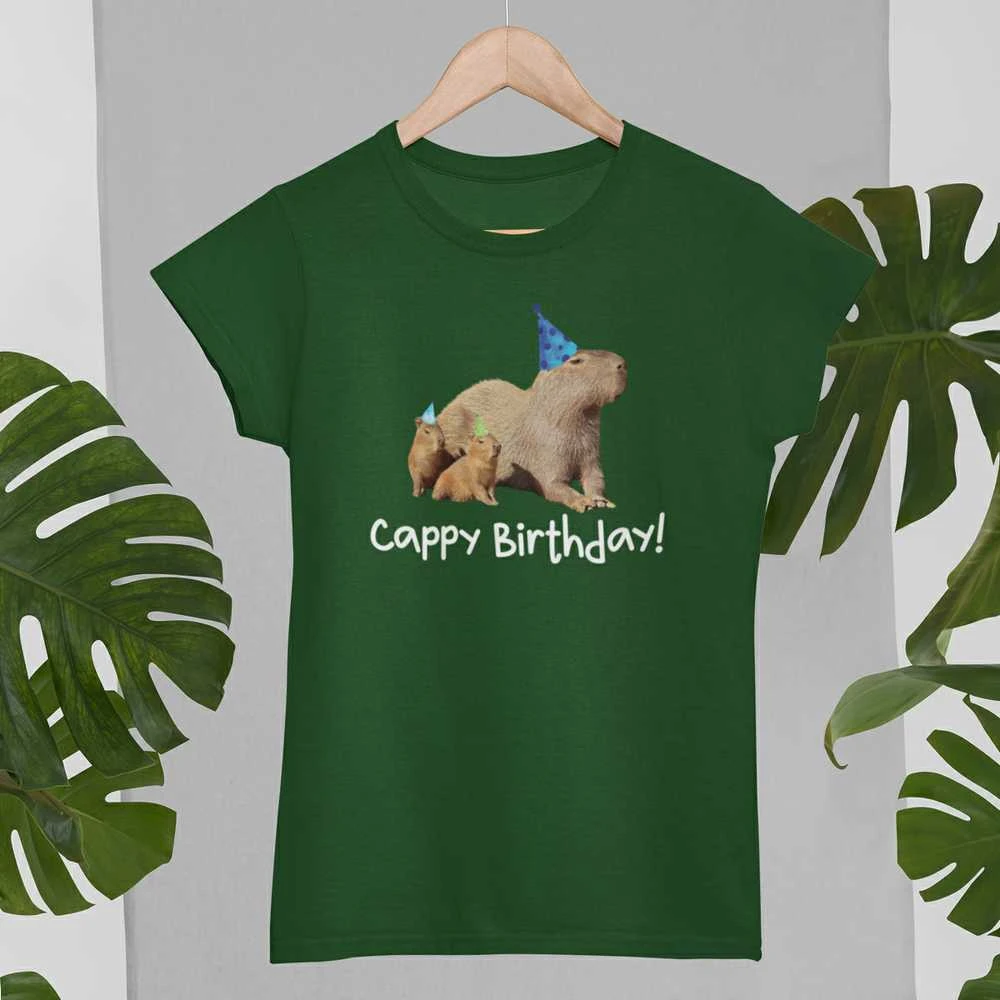 Moteriški marškinėliai "Cappy birthday"