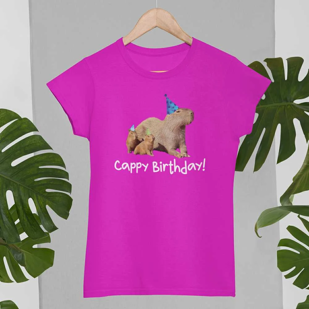 Moteriški marškinėliai "Cappy birthday"