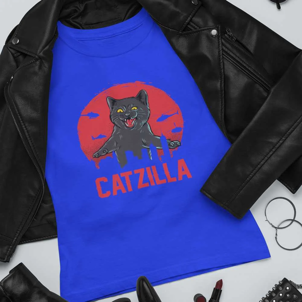 Moteriški marškinėliai "Catzilla"