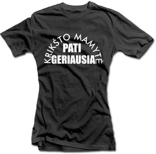 Moteriški marškinėliai "Geriausia krikšto mamytė"