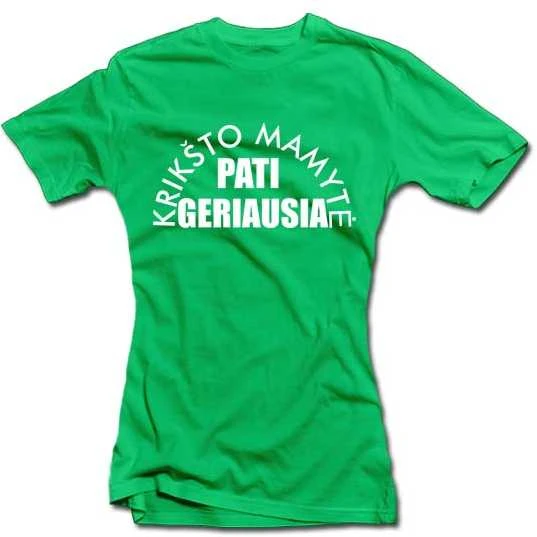 Moteriški marškinėliai "Geriausia krikšto mamytė"