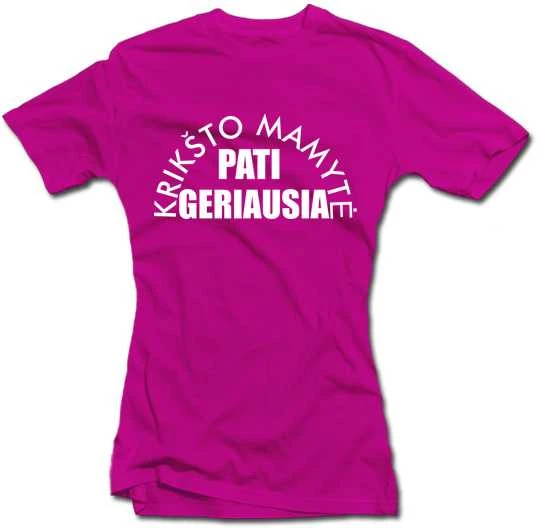 Moteriški marškinėliai "Geriausia krikšto mamytė"