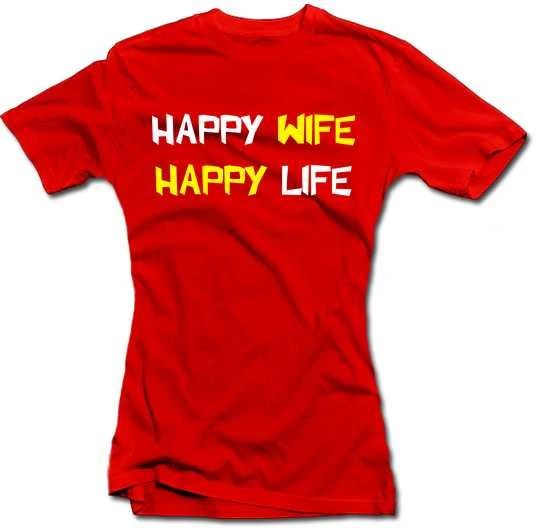 Moteriški marškinėliai "Happy wife"