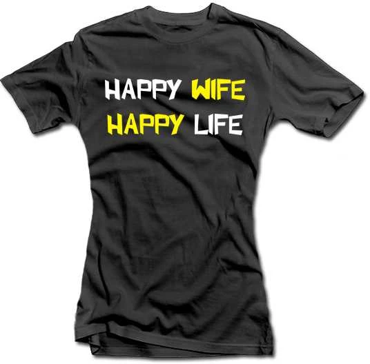 Moteriški marškinėliai "Happy wife"