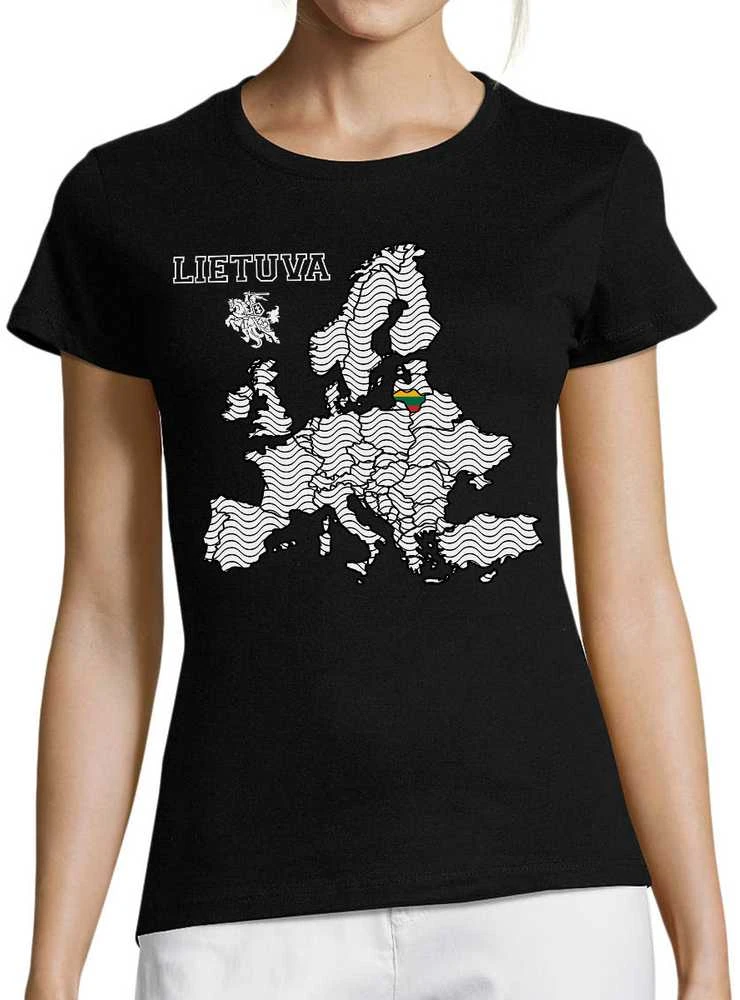 Moteriški marškinėliai "Lietuva Europos Širdyje"