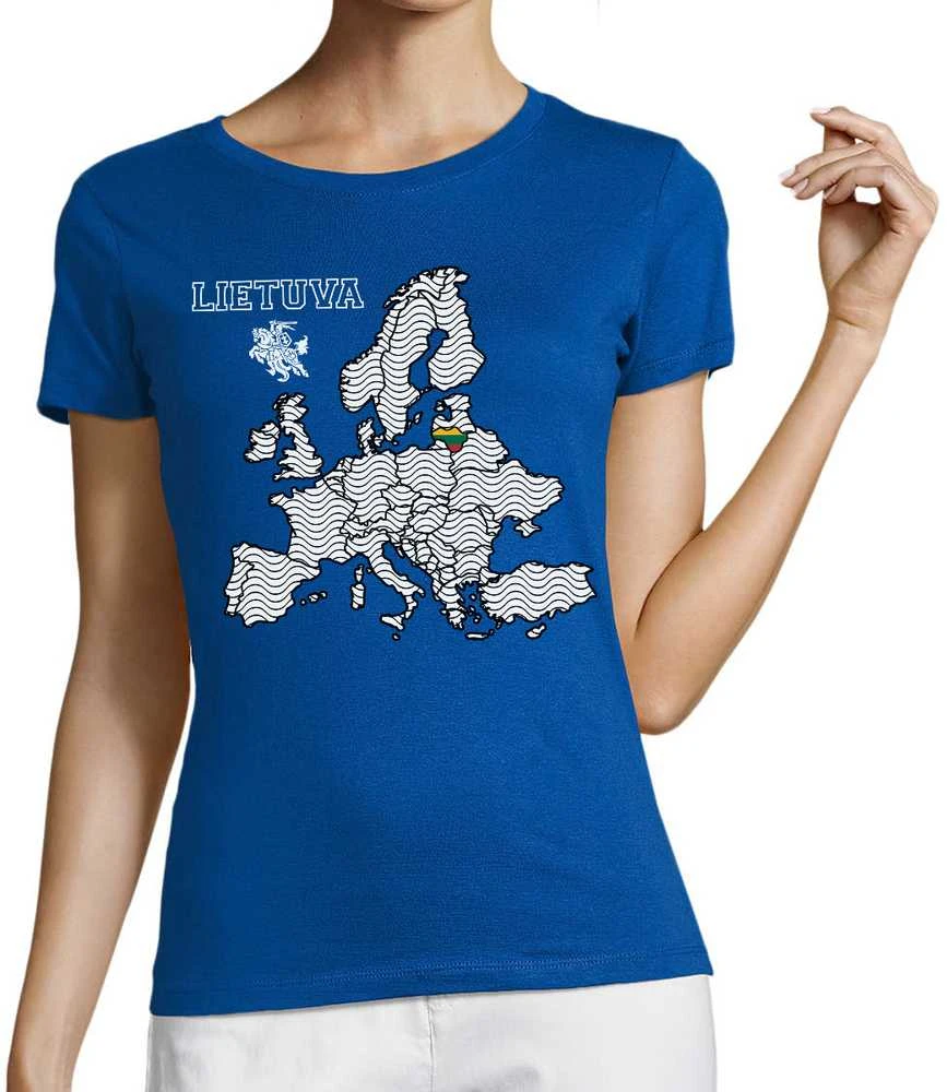 Moteriški marškinėliai "Lietuva Europos Širdyje"