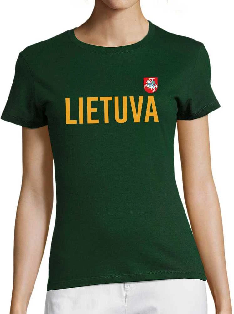 Moteriški marškinėliai "Lietuva su herbu"