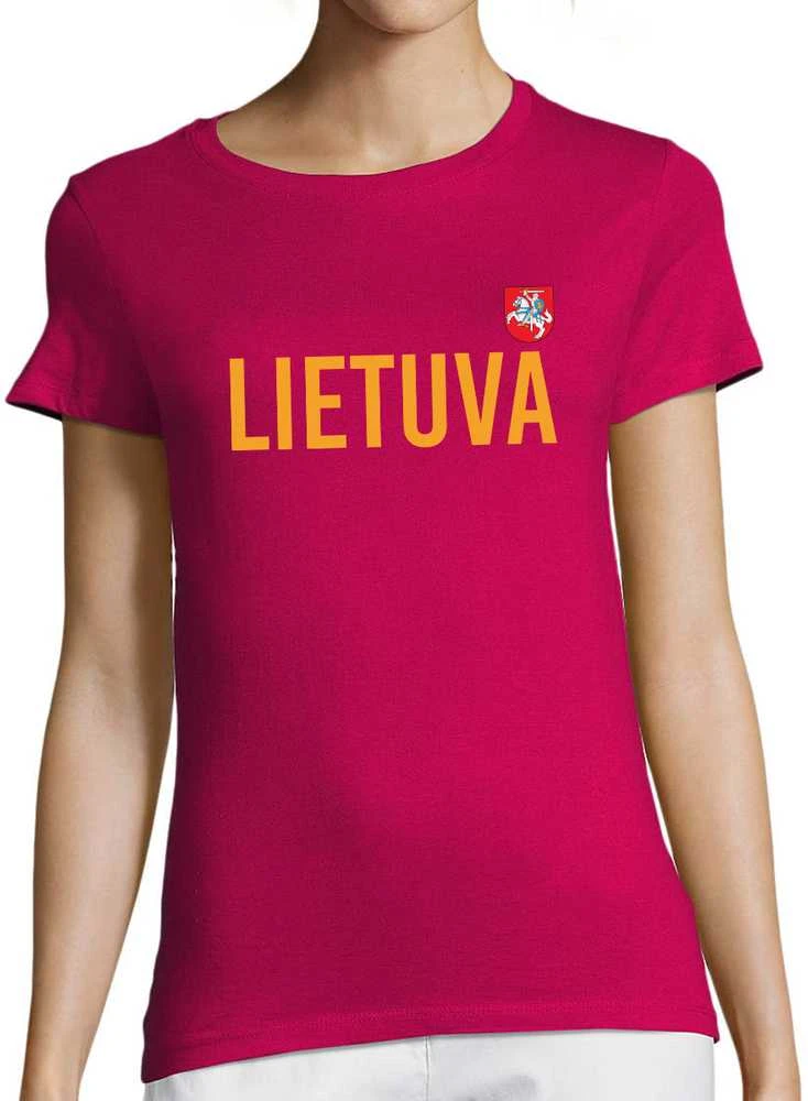 Moteriški marškinėliai "Lietuva su herbu"