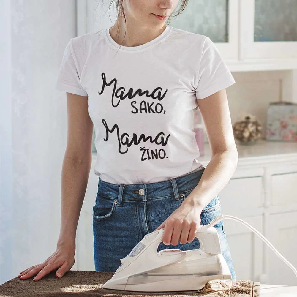Moteriški marškinėliai "Mama sako, mama žino"