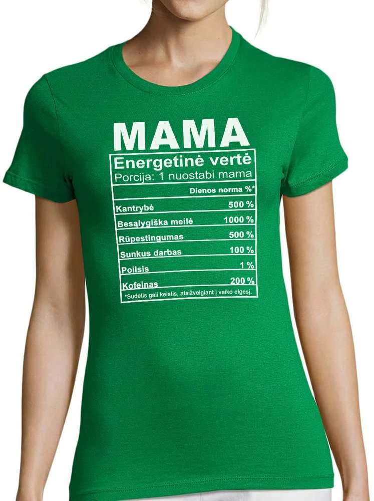 Moteriški marškinėliai "Mamos sudėtis"