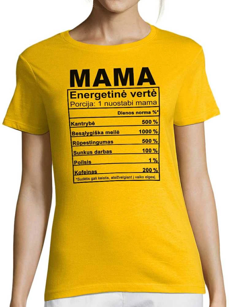 Moteriški marškinėliai "Mamos sudėtis"