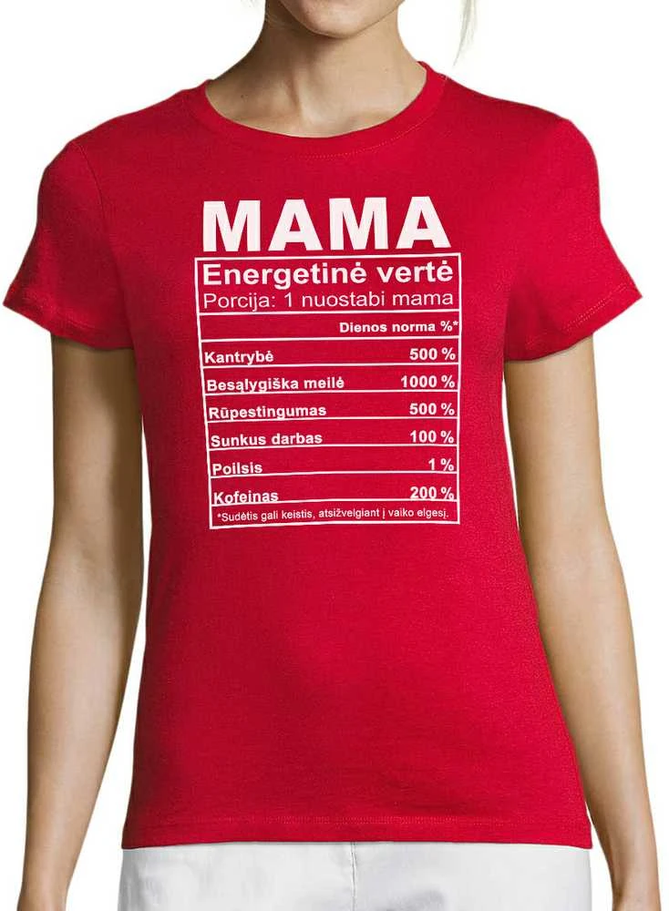 Moteriški marškinėliai "Mamos sudėtis"