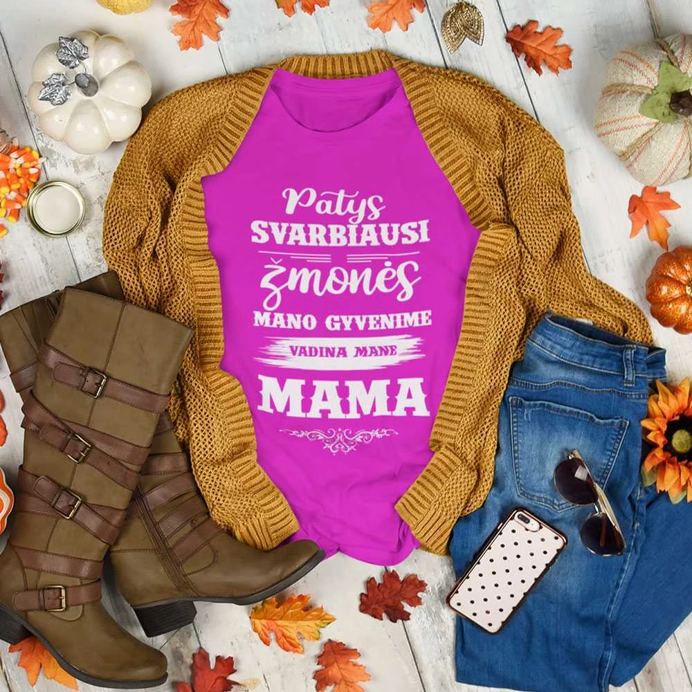 Moteriški marškinėliai "Mane vadina MAMA"