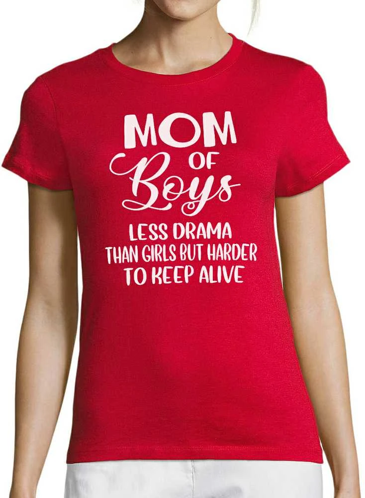Moteriški marškinėliai "Mom of boys"