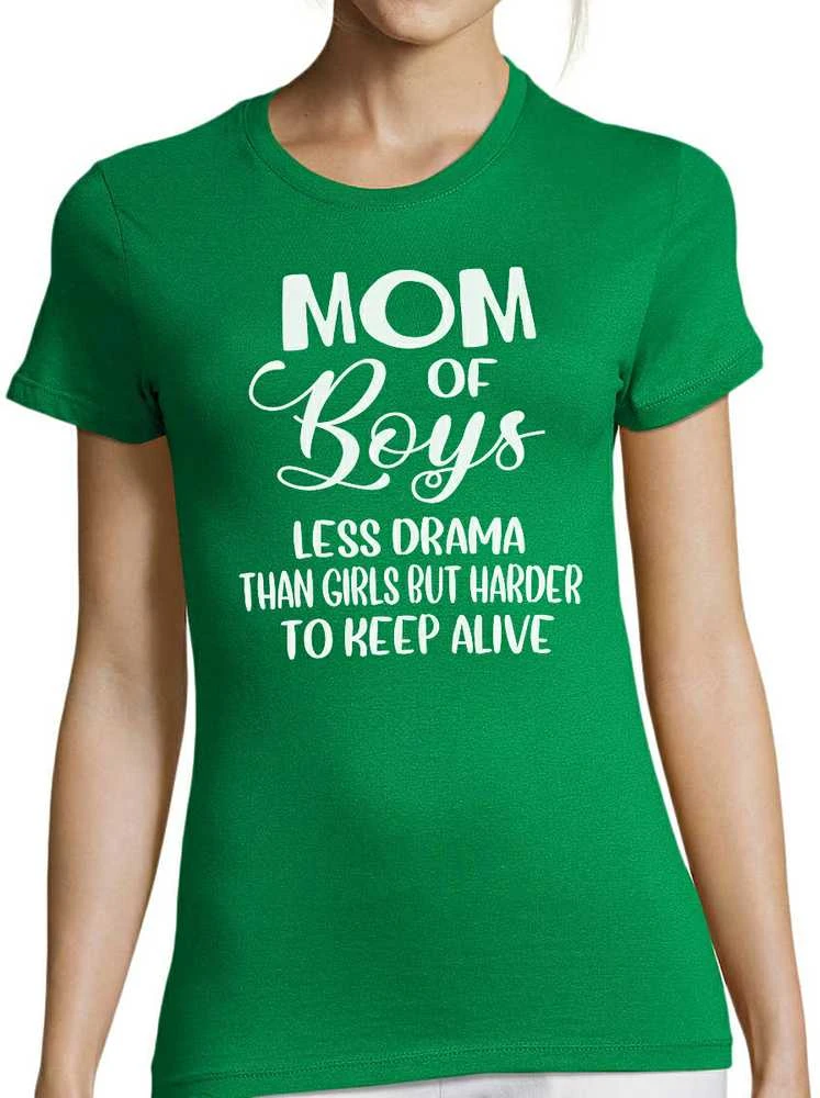 Moteriški marškinėliai "Mom of boys"