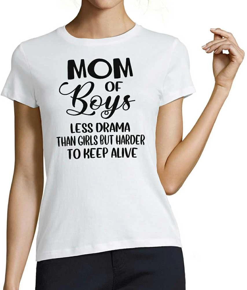 Moteriški marškinėliai "Mom of boys"