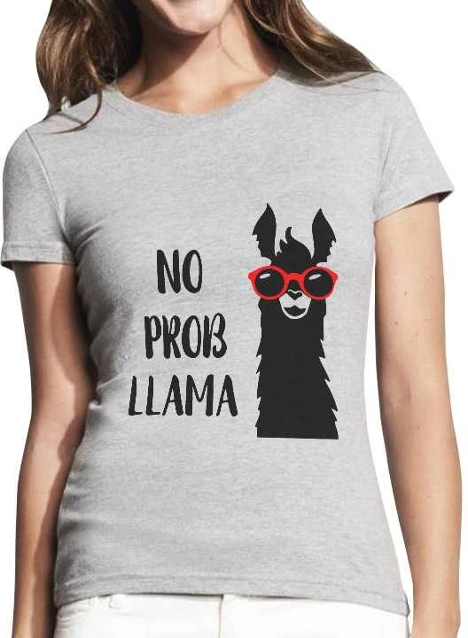 Moteriški marškinėliai "No prob-llama"
