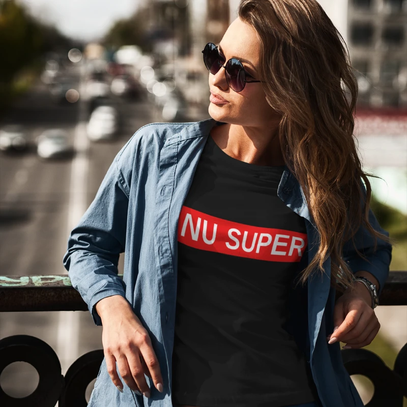 Moteriški marškinėliai „NU SUPER“