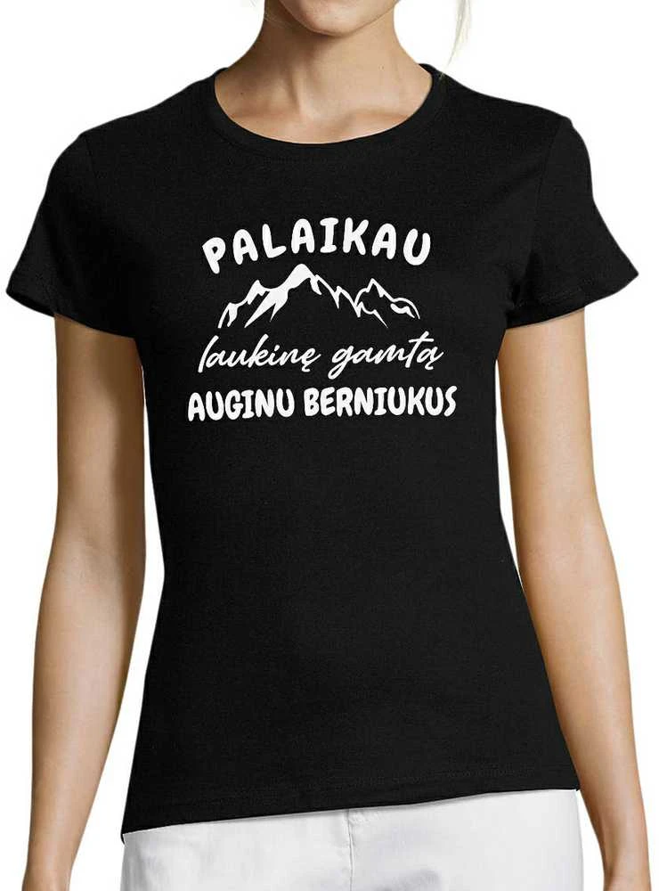 Moteriški marškinėliai "Palaikau laukinę gamtą"