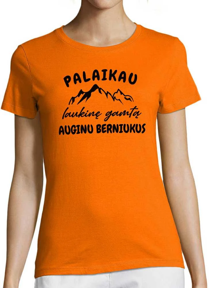 Moteriški marškinėliai "Palaikau laukinę gamtą"
