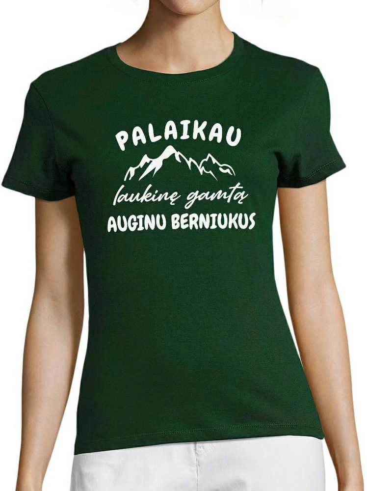 Moteriški marškinėliai "Palaikau laukinę gamtą"