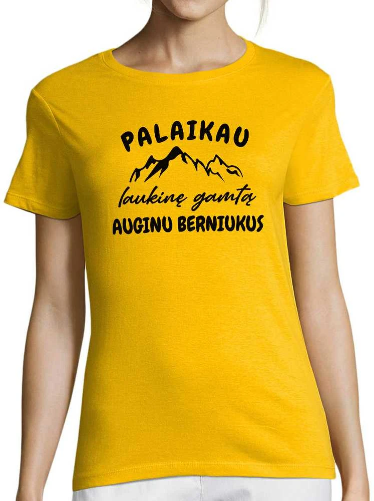 Moteriški marškinėliai "Palaikau laukinę gamtą"