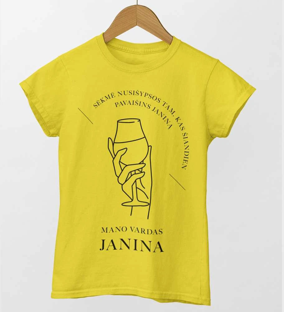 Moteriški marškinėliai "Pavaišink Janiną"