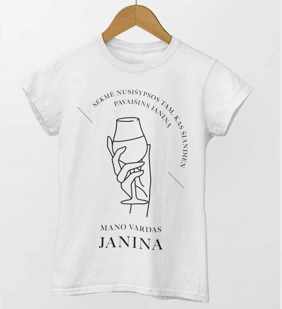 Moteriški marškinėliai "Pavaišink Janiną"