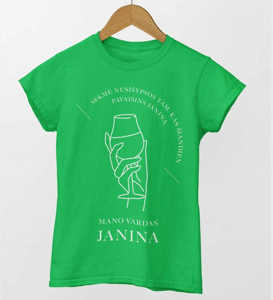 Moteriški marškinėliai "Pavaišink Janiną"