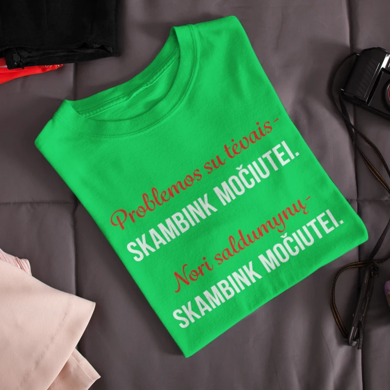 Moteriški marškinėliai "Skambink močiutei"