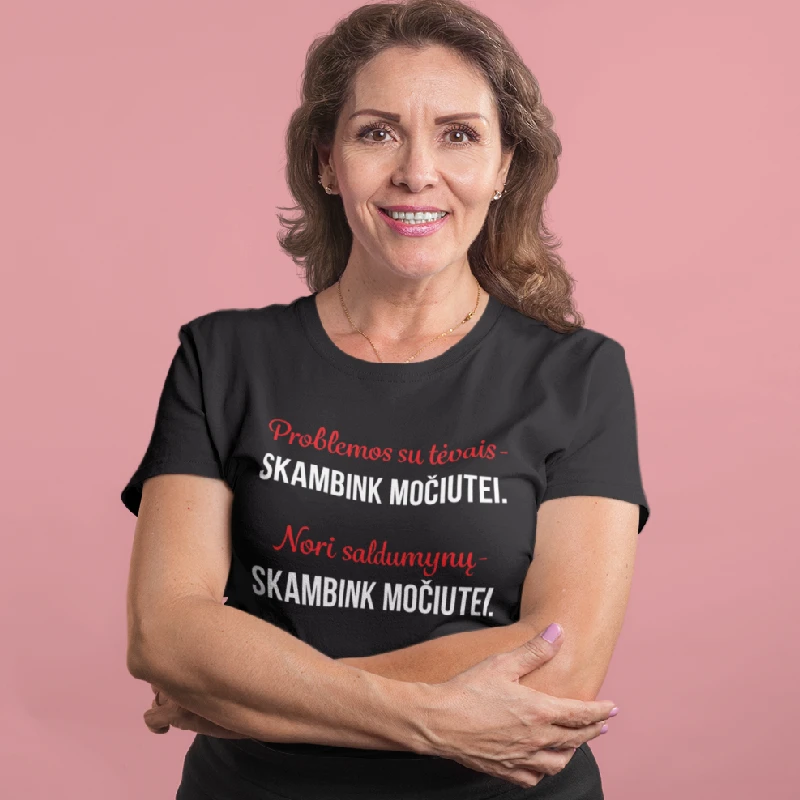 Moteriški marškinėliai "Skambink močiutei"
