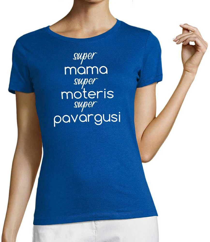 Moteriški marškinėliai "Super mama - super moteris"